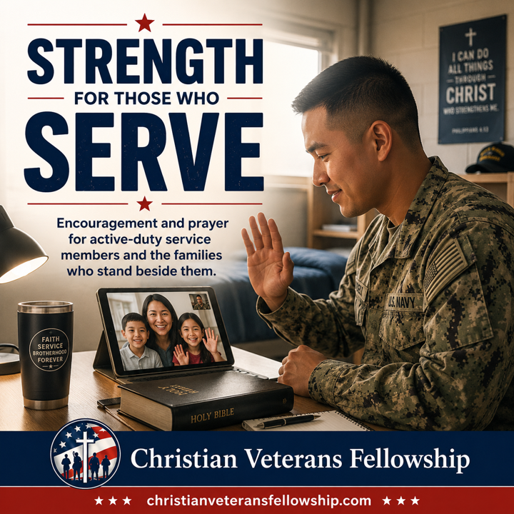 You Are Not Alone Christian Veterans Fellowship shareable graphic
