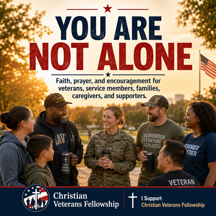Pray for Those Who Serve Christian Veterans Fellowship shareable graphic