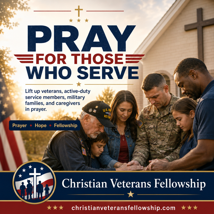 Pray Together in Faith Christian Veterans Fellowship shareable graphic