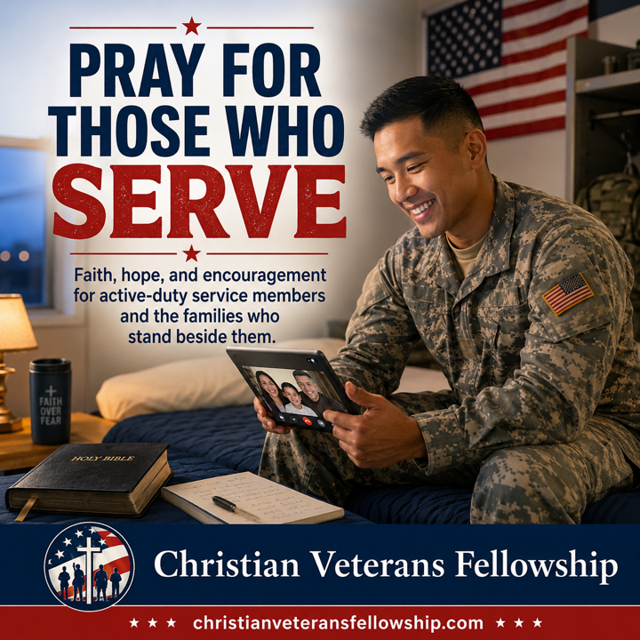 Hope for Families United in Faith Christian Veterans Fellowship shareable graphic