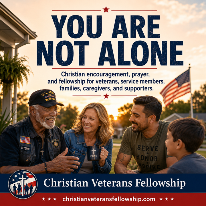 Join the Fellowship Christian Veterans Fellowship shareable graphic